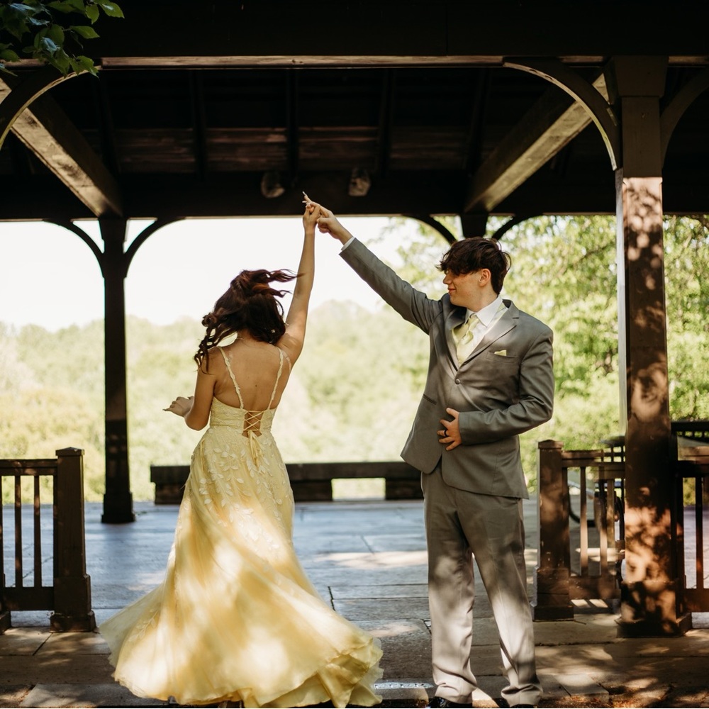 Yellow Princess Prom Dress - Picture 4 of 5